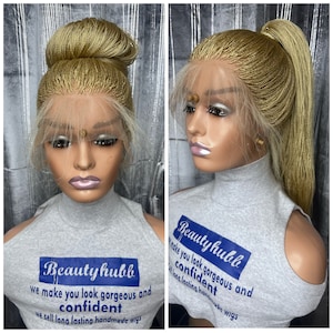 Blonde Full Lace Micro Twist Braids wig