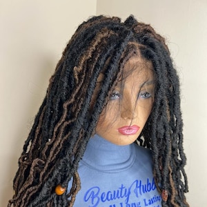 Messy Nu Locs, Faux Locs, Messy locs, Dreadlock, Braided Wigs, sister locks, Full Lace Wig, Full Lace Wigs, Lace Wig, Lace Wigs
