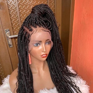 24&quot; Boho Knotless Box Braided Full Lace Wig