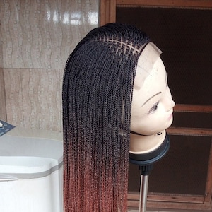 Ombre Micro Braid Wig: 22/24 Inch Full Lace Wig