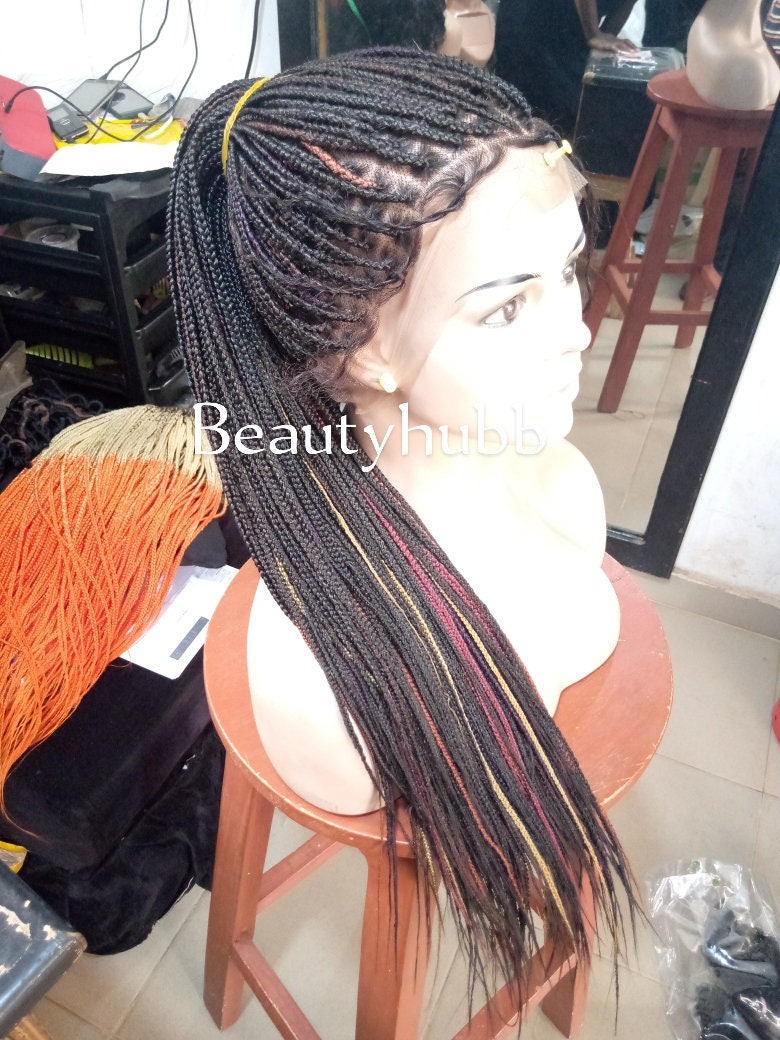 Rainbow Knotless Box Braids Wig Black Woman Lace Front Wig Box - Etsy Denmark Rainbow Knotless Box Braids Wig Black Woman Lace Front Wig Box - Etsy Denmark