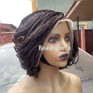 Curly wig, Short wig, box Braids, Micro Braid Wig, Wig for Black Women, Box Braid Wig, Lace Wig, Lace Wigs, Short wig