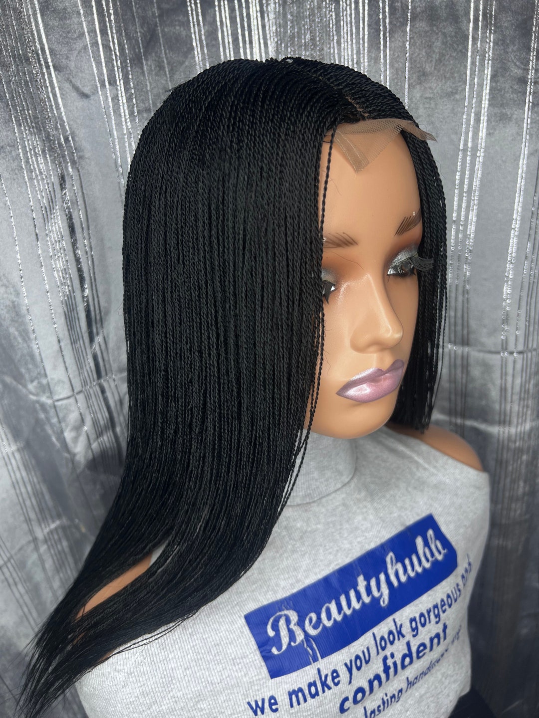 READY TO SHIP Short Micro Twists Braid Wig: 12-14 Inch, Color 1 - Etsy