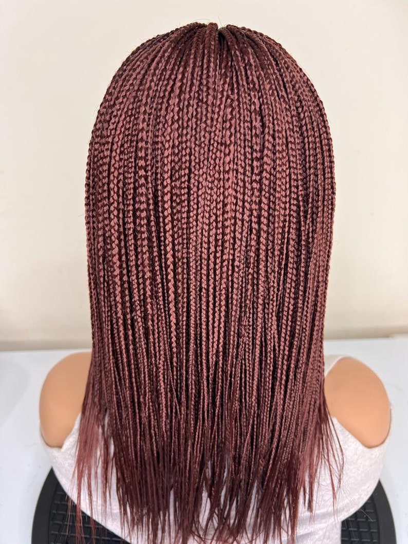 Ready to Wear Box Braid Wig, Color 35, 14 Inch, Lace Closure Wig - Etsy