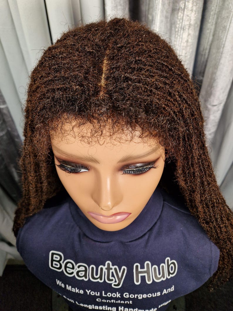 Sister Locs Wig: 20 Inch Human Hair, Glueless 6x6 Lace, Color 4/30 - Etsy