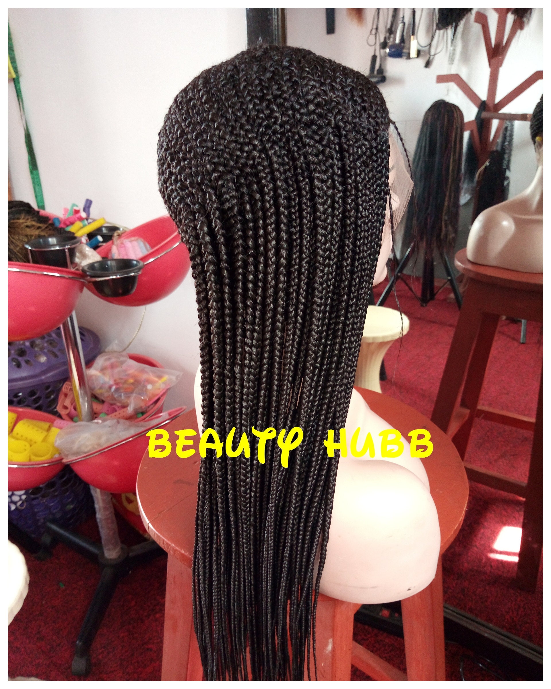 Full lace Lemonade Braid Wig Braided Wig Micro Box Braids Etsy
