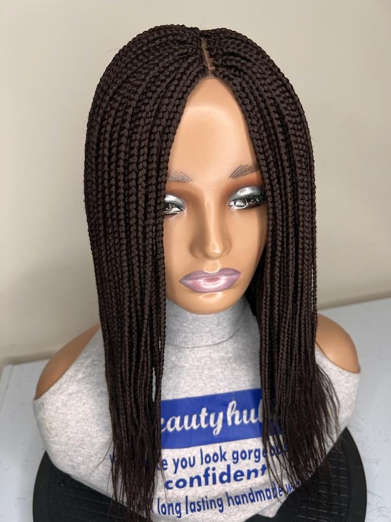 Braided wig lace part color 33 Handmade Knotless Braided Wig – UniqueBraidedWigs main image 4