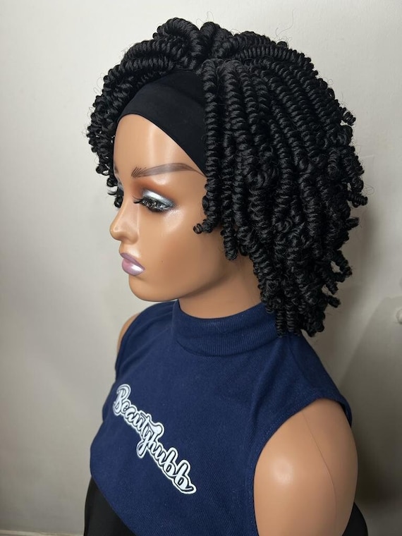 Short Black Head Band Passion Twists Braided Wigs Braids Wigs Lace Wig Braid Wigs Braided Wig Lace Wigs Braid Wigs Short Lace Wigs Etsy UK