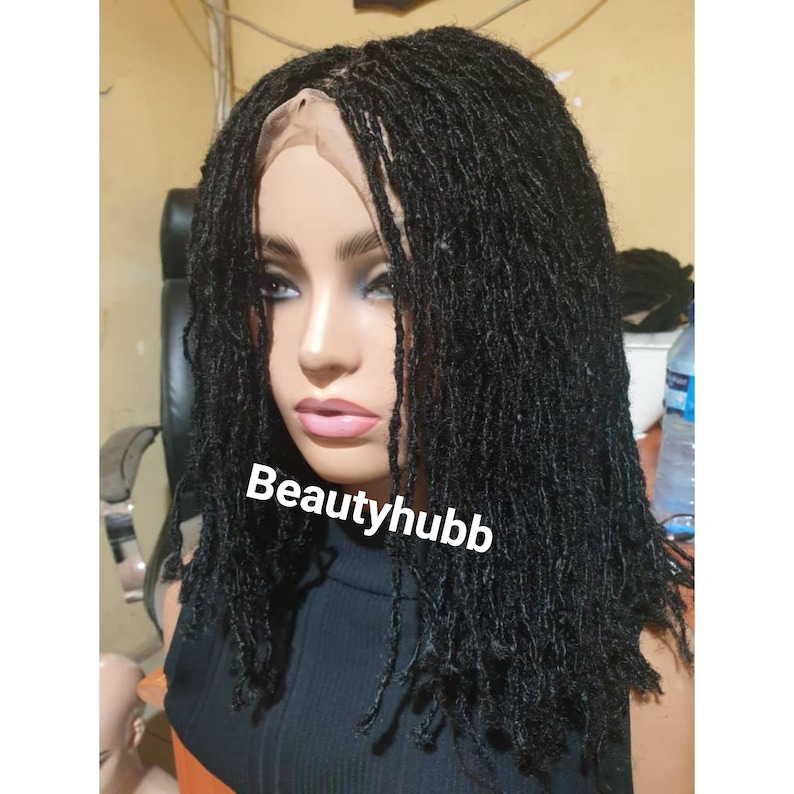 Ready to Ship Short Sister locks DreadLocks Faux Locs Dreadlock wig Braided Wigs, braids wigs, lace wig, sister locs, lace Front wig image 9