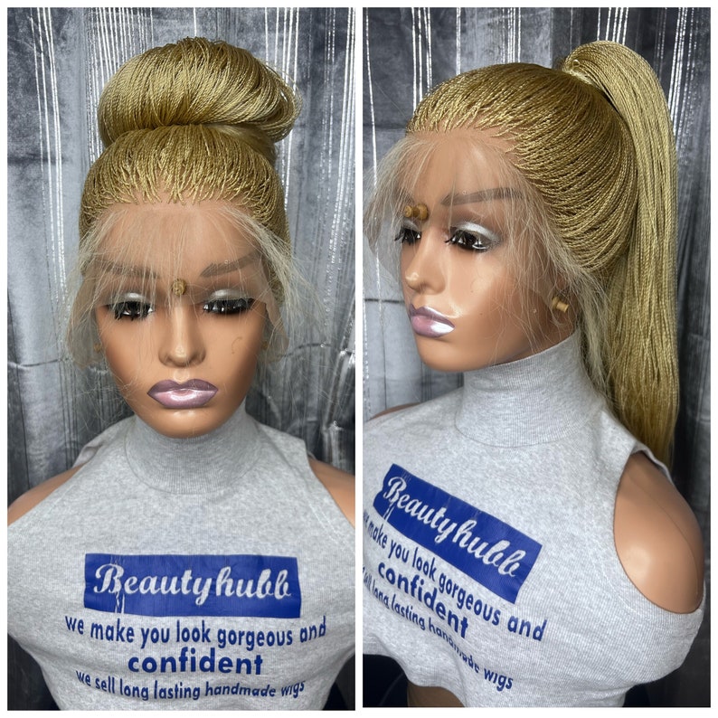 Blonde Full Lace Micro Twist Braids wig