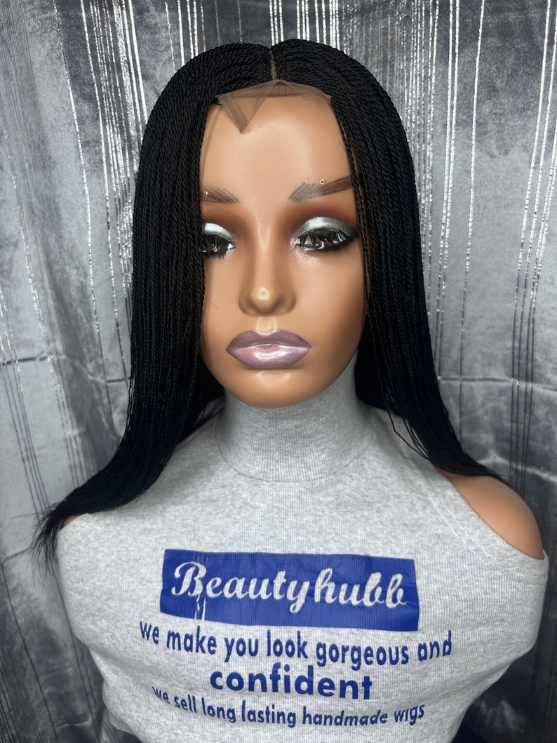 READY TO SHIP Short Micro Twists Braid Wig: 12-14 Inch, Color 1 - Etsy