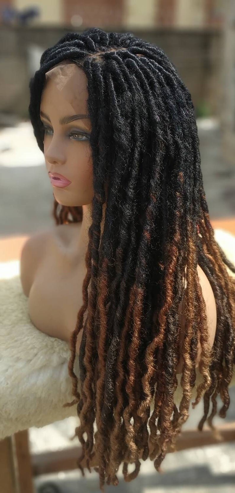 Dreadlock wig Braid Wig black woman full lace front human hair Etsy