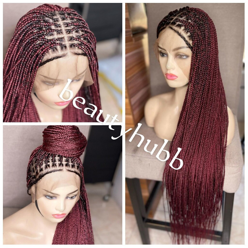 13x4 Frontal Knotless Box Braid Wig for Black Women Lace Front Wig