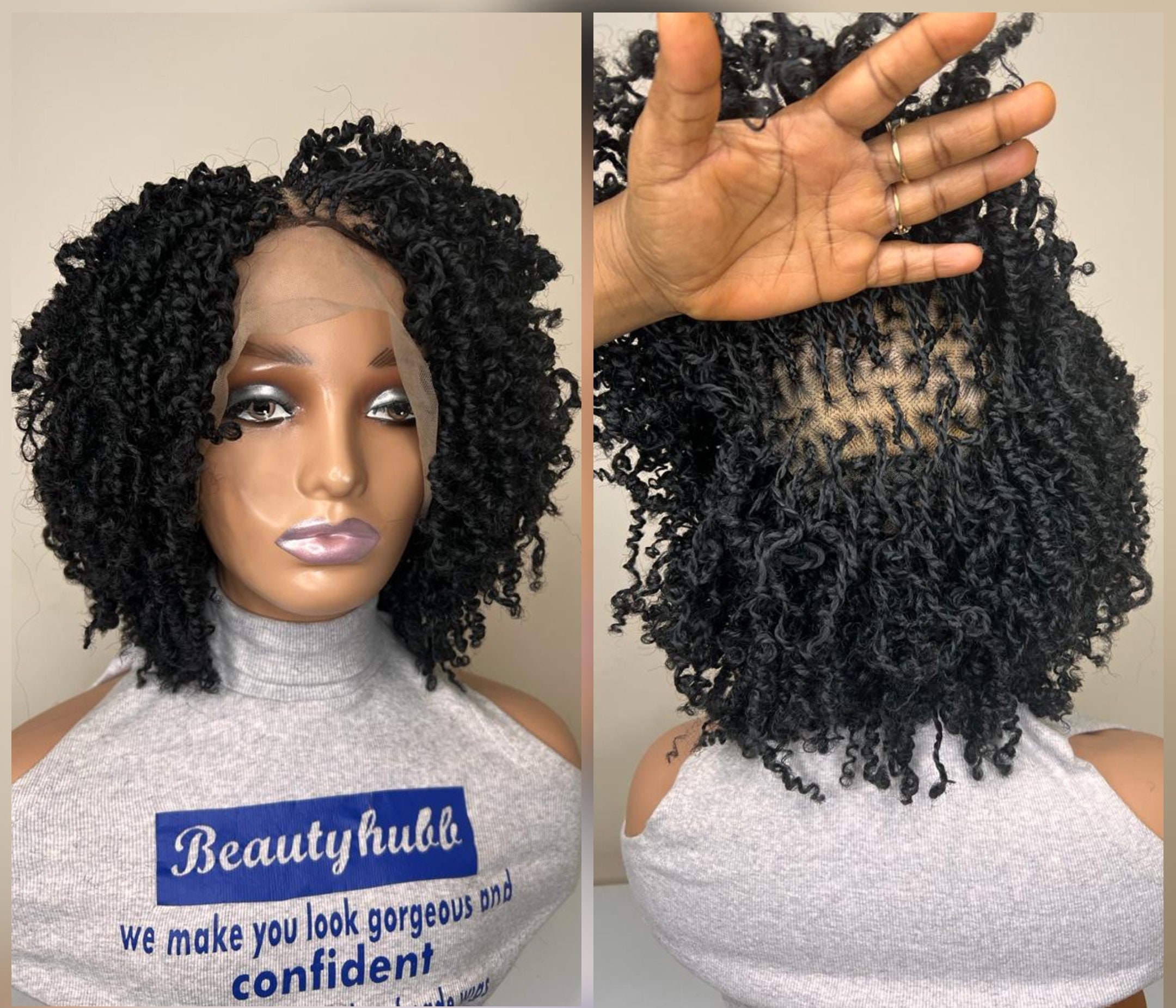 28 Micro Braids, Micro Box Braid Wig for Black Women Braided Wig