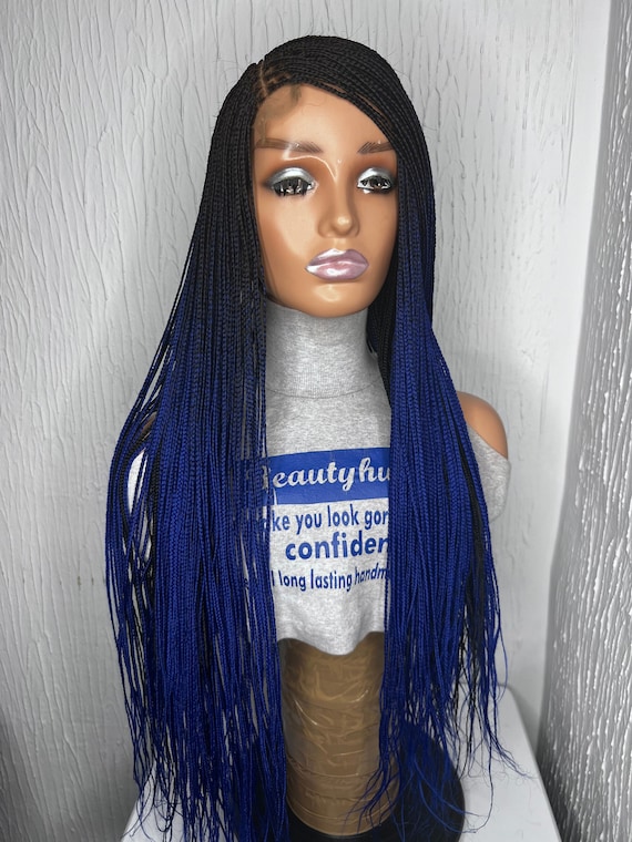 Human hair wigs blue discount