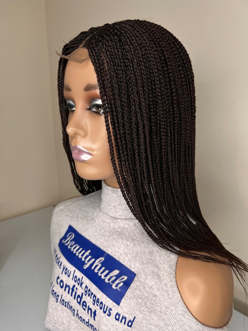 Ready to Wear Feathers Box Braids Micro Braid Wig Wig for Etsy
