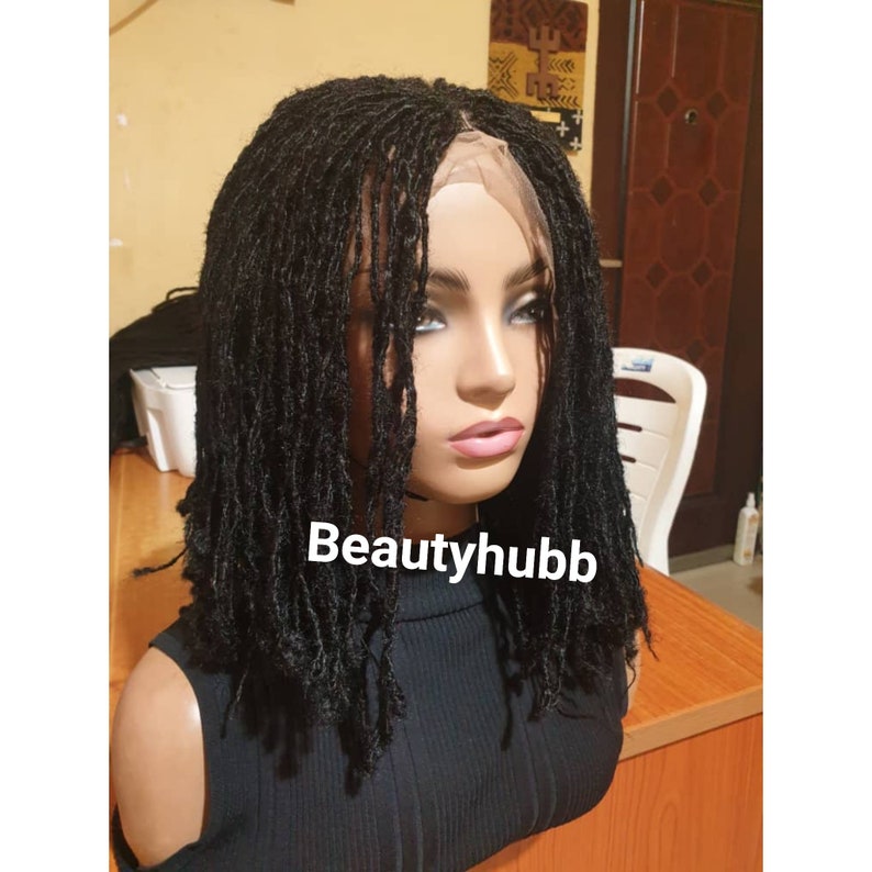 Ready to Ship Short Sister locks DreadLocks Faux Locs Dreadlock wig Braided Wigs, braids wigs, lace wig, sister locs, lace Front wig image 10