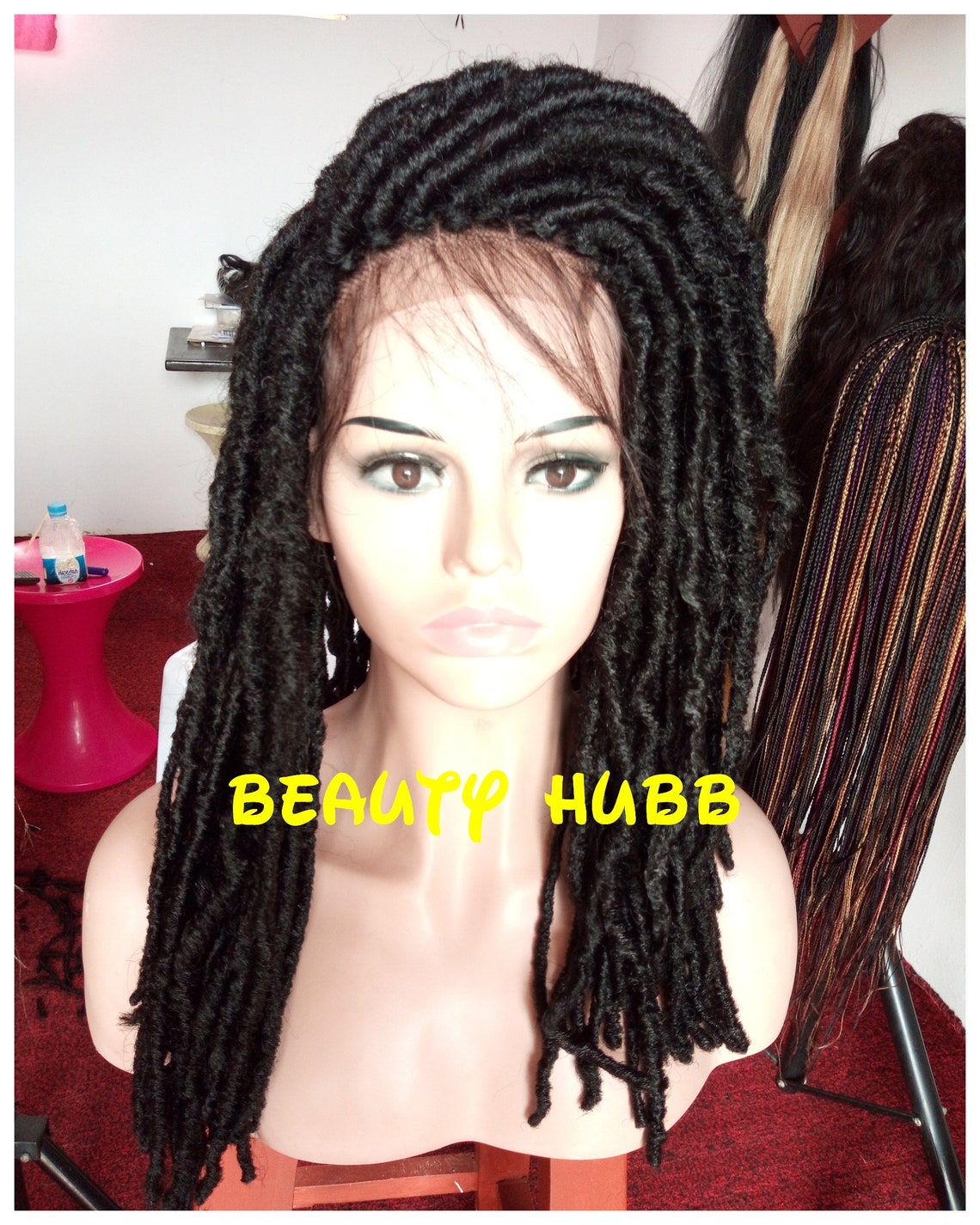 Dreadlock wig Braid Wig black woman full lace front human hair Etsy