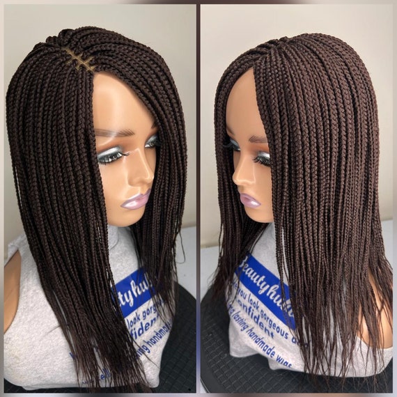 Ready to Ship Color 33, 4x2 Lace Closure Box Braid Wig for Black