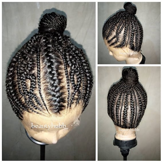 Short Male Model Cornrow Braids Wig Black Woman Full Lace Human Hair  Hairstyles Braided Wigs, Braids Wigs, Lace Wig, Box Braids Male Wig 