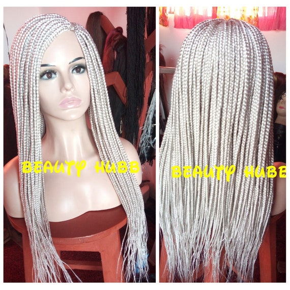 white braided wig