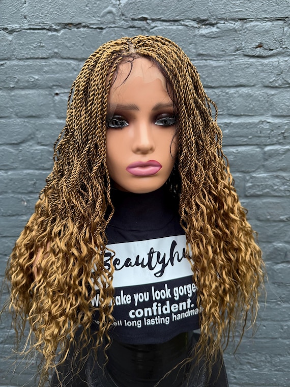 Curly Twist Braids Wig: Color 27, Full Lace Wig - Etsy display picture 2