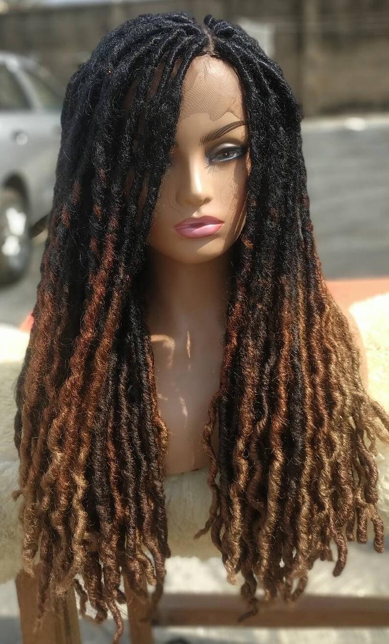 Dreadlock wig Braid Wig black woman full lace front human hair Etsy