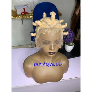 Bantu knots, Bantu knot Wig, Braided Wig, Wig for Black Women, Full Lace Wig, Full Lace Wigs, Lace Wig, Lace Wigs, black wig, blonde wig