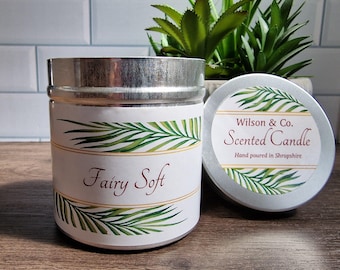 Fairy Soft Scented Candle: Laundry Powder Fragrance, 230g Tin Candle