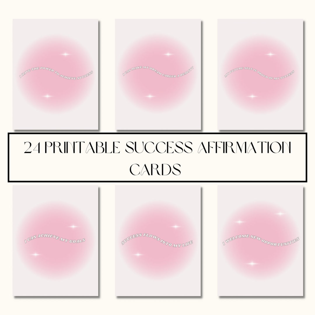 24 Printable Success Affirmation Cards Daily Affirmations - Etsy