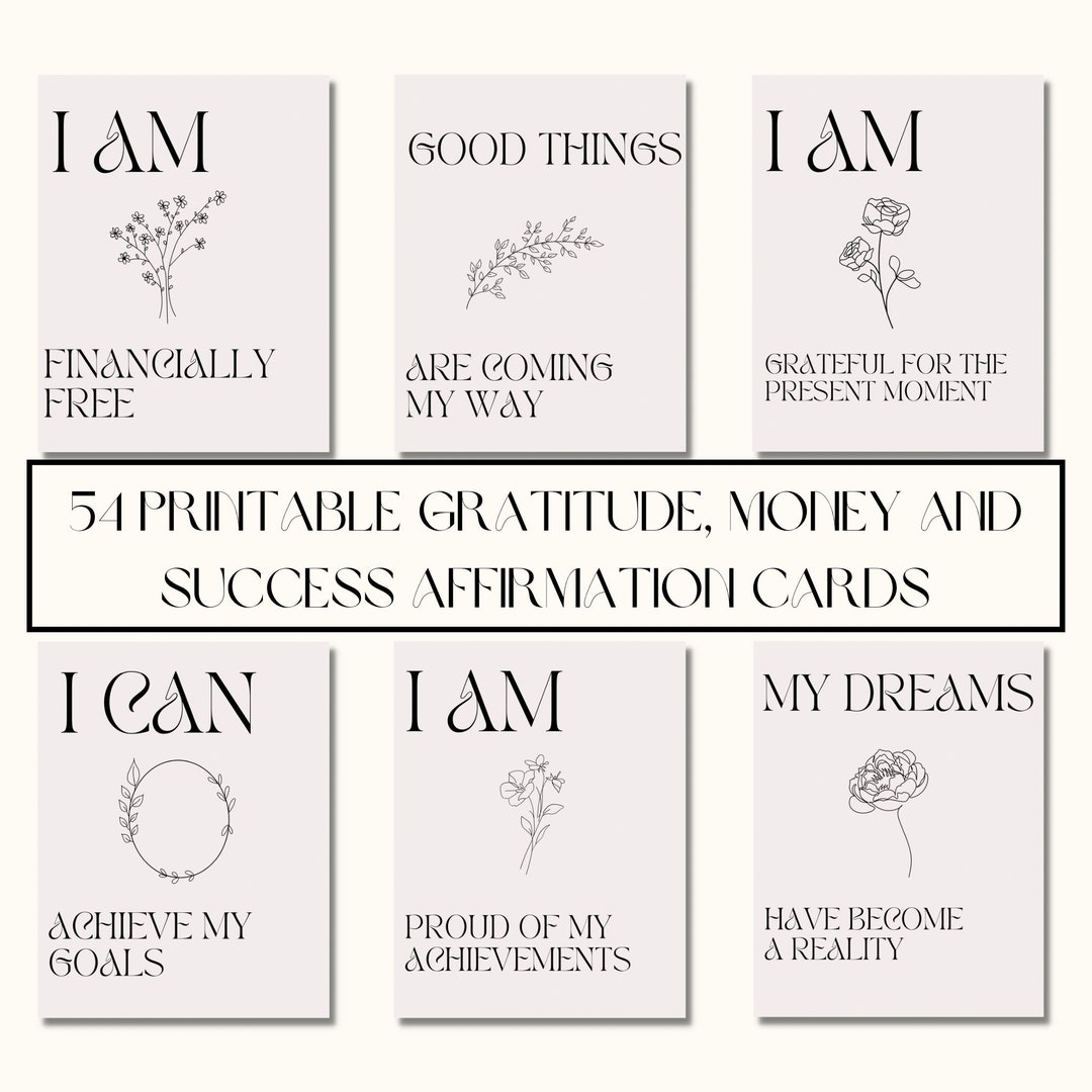 54 Printable Affirmation Cards Words of Affirmation Encouraging Quotes ...