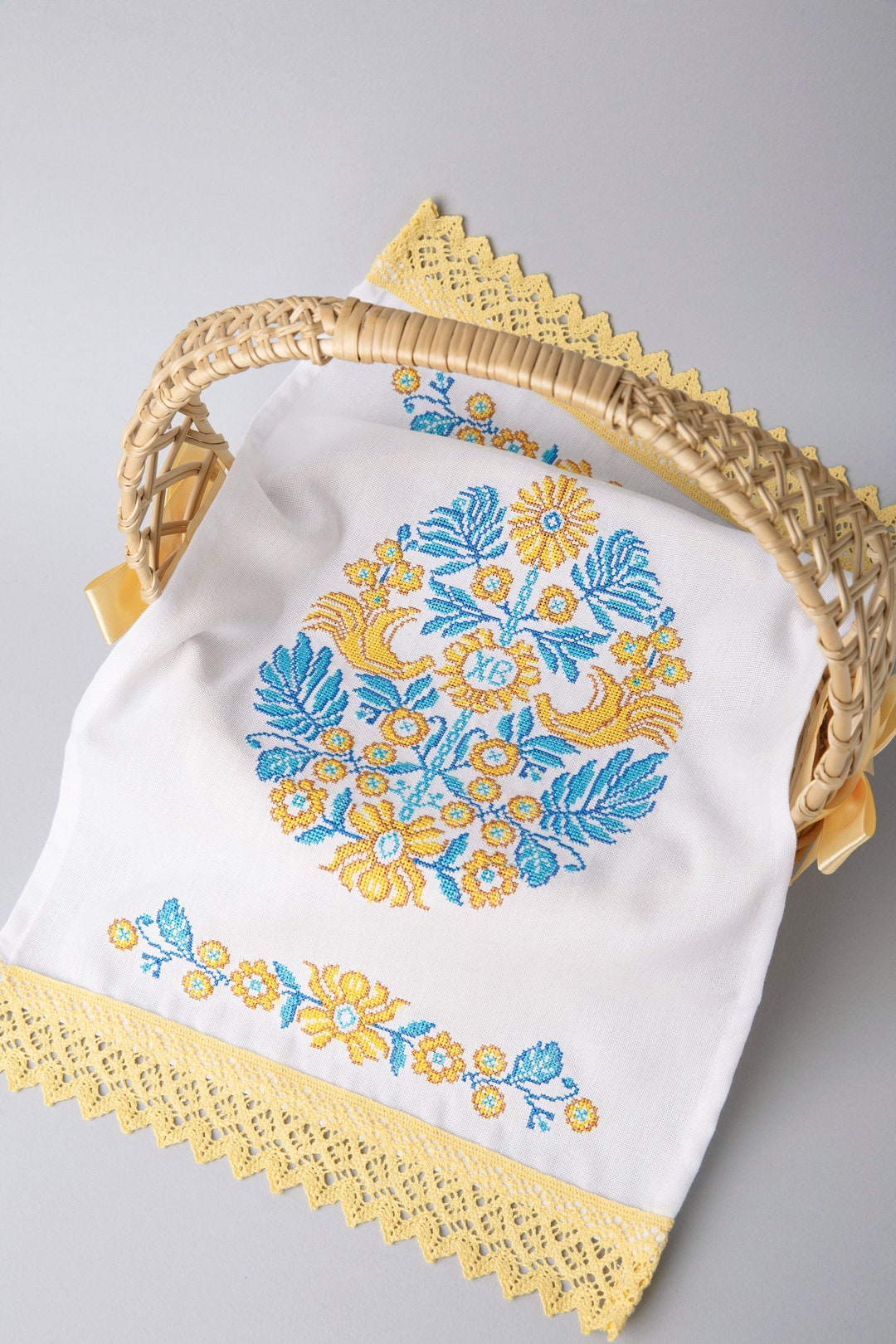 Designer Easter Basket for adult “ Ukrainian” main image 1