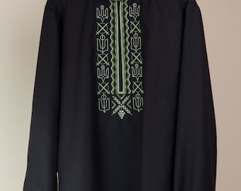 Men's Embroidered Vyshyvanka - Ukrainian Shirt, Cotton Shirt