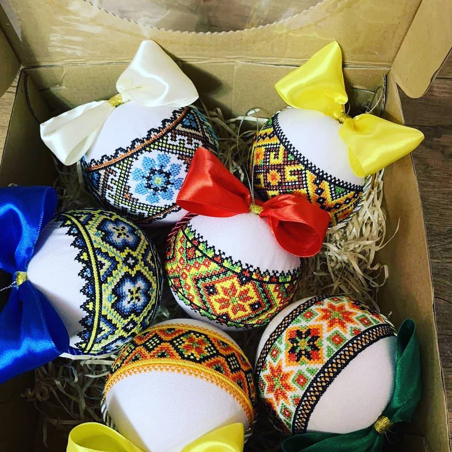 Ukrainian christmas ornaments Set of 6 baubles christmas | Etsy