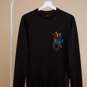 Ukrainian embroidery  sweatshirt - Black sweatshirts for men women - Ukrainian sweatshirt  - Black hoodie embroidered