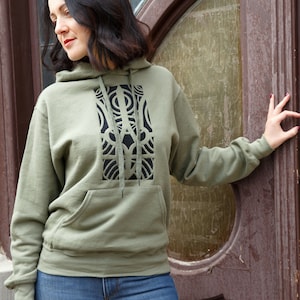 Ukrainian embroidery hoodie - Women&#39;s Embroidered Hoodies - Ukrainian Heritage Hoody - Embroidered Tryzub