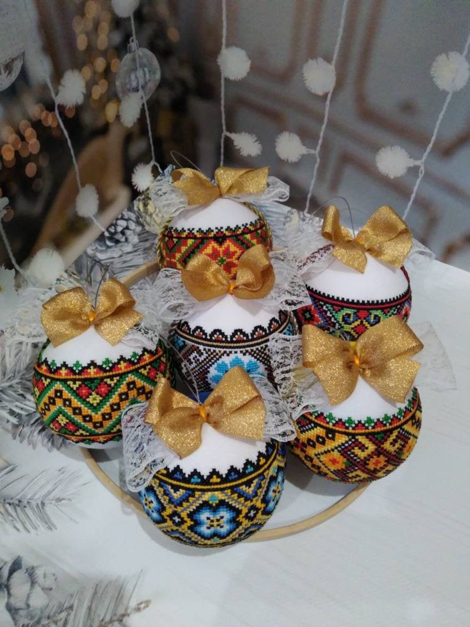 Holiday Decor Ukrainian Christmas Ornaments Set of 6 - Etsy