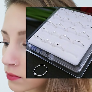 925 Sterling Silver Nose Ring Nose Piercing Nose Stud Nose Ring Plug Piercing Ring Nariz Nez