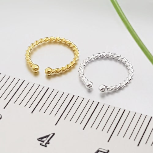 925 Sterling Silver Fake Septum Ring Faux Fake Clamps Nose Piercing 925 Sterling Silver Fake Septum Ring Faux Fake Clamps Nose Piercing