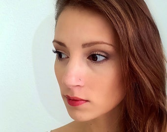 925 Silber Nasenpiercing Mit Zirkonia,diamantiert 2,0 Mm Nasenstecker Spirale Kugelstift - Foto 5