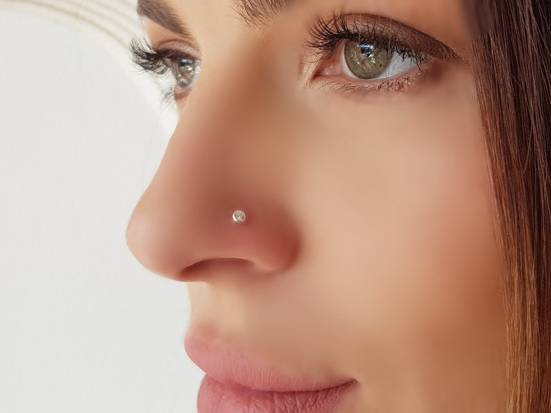 925 Sterling Silver Spiral Nose Piercing Nose Stud Jewelry Nose Stud Piercing Ring Curved Piercing Spiral image 4