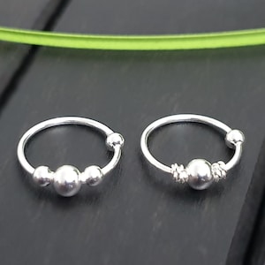 925 Sterling Silver Nosering Nose Piercing Nose Stud Nose Ring Plug Piercing Ring Nariz Nez
