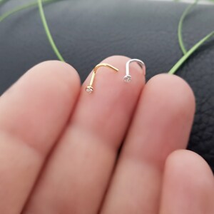 925 Sterling Silver Spiral Nose Piercing Nose Stud Jewelry Nose Stud Piercing Ring Curved Piercing Spiral image 9