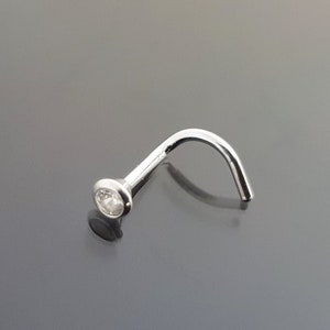 925 Sterling Silver Spiral Nose Piercing Nose Stud Jewelry Nose Stud Piercing Ring Curved Piercing Spiral Silver
