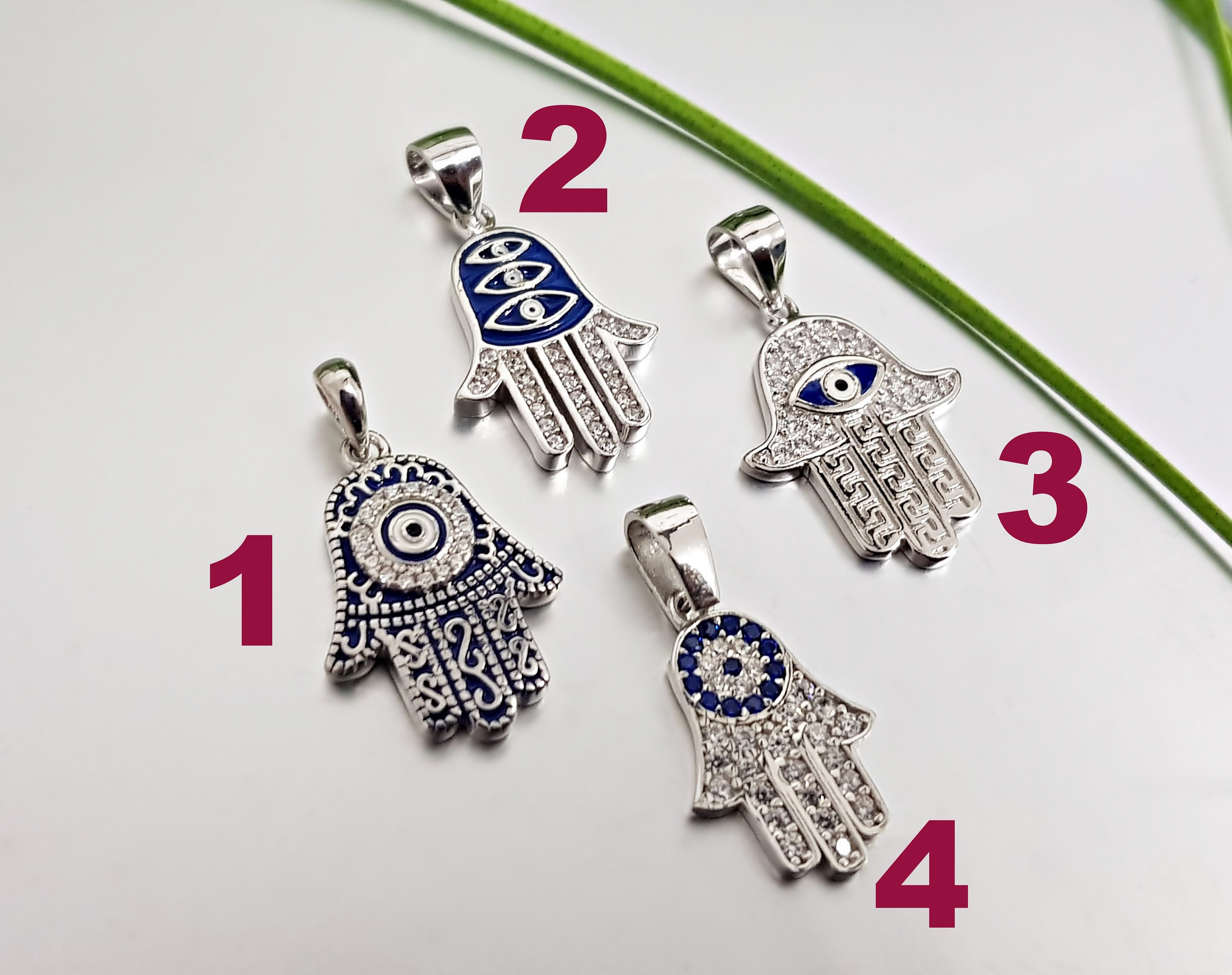 Pingente Mão de Hamsa / Mão de Fátima em Prata 925