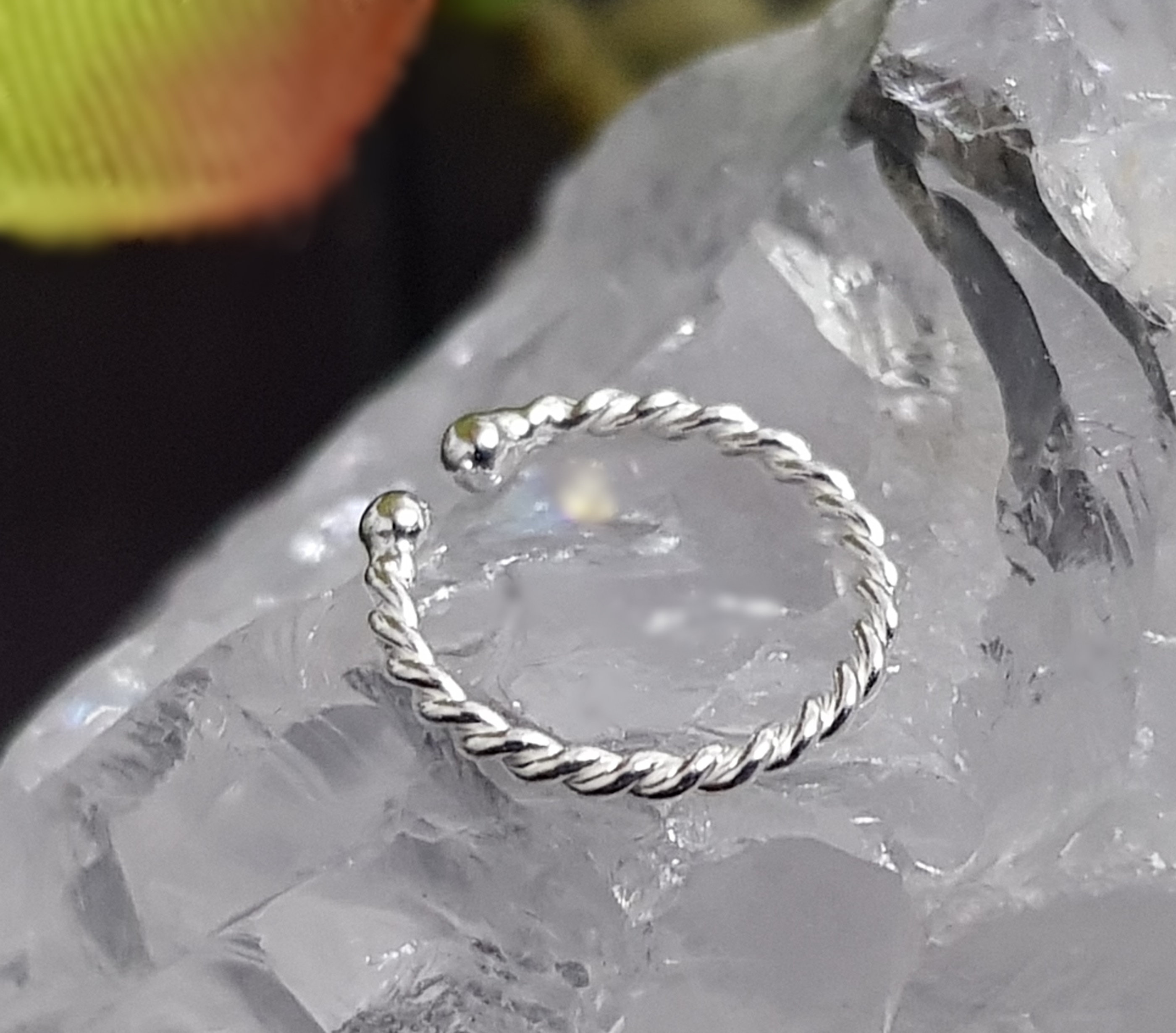 925 Sterling Silver Septum Fake Clamps – Nose Piercing Helix Ring – Handmade Silver