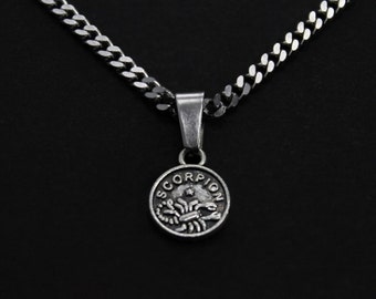 SCORPIO ZODIAC NECKLACE - Necklace Stylish Silver Necklace - Necklaces for Women - Necklace for Men - Necklace with Pendant