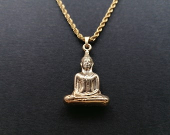 GOLD BUDDHA SQUAREBOX Necklace  - Stylish Gold Necklace - Necklace for Women - Necklace for Men - Necklace with Pendant