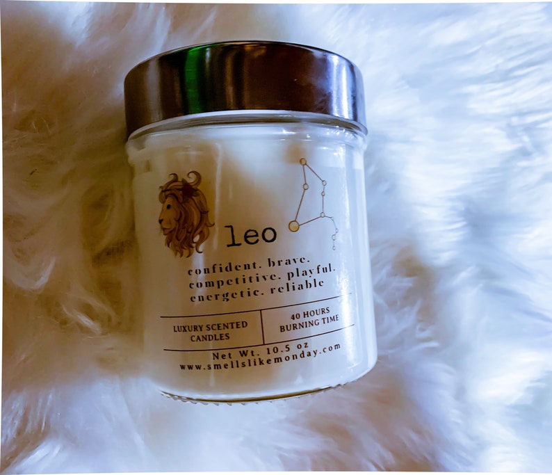 Leo Zodiac Gift Astrology Candle July August Birthday Gift Etsy