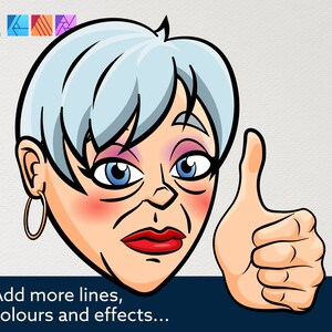 Cartoon Faces and Hands Vector Assets 2 Affinity image 10
